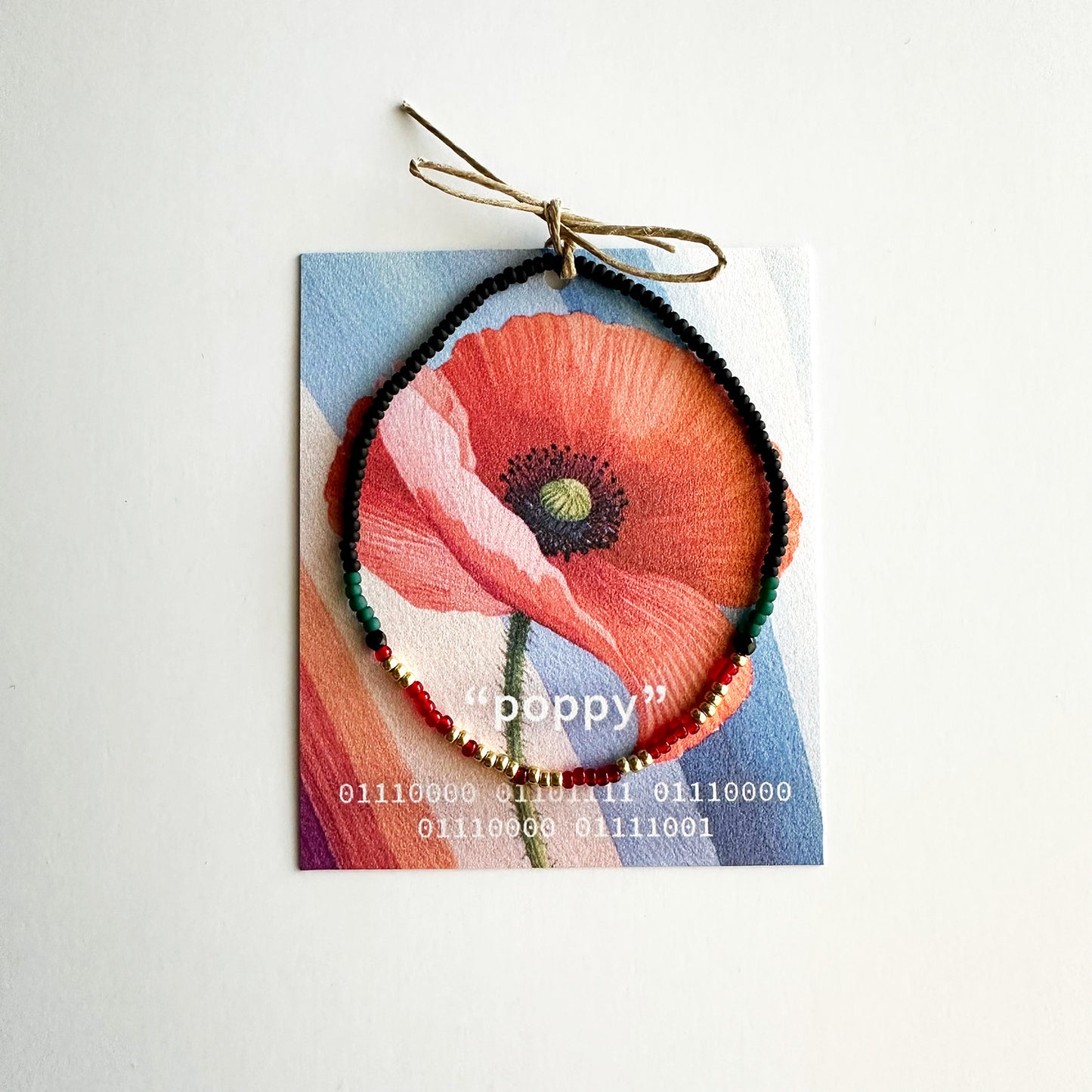 "poppy" Binary Code Bracelet