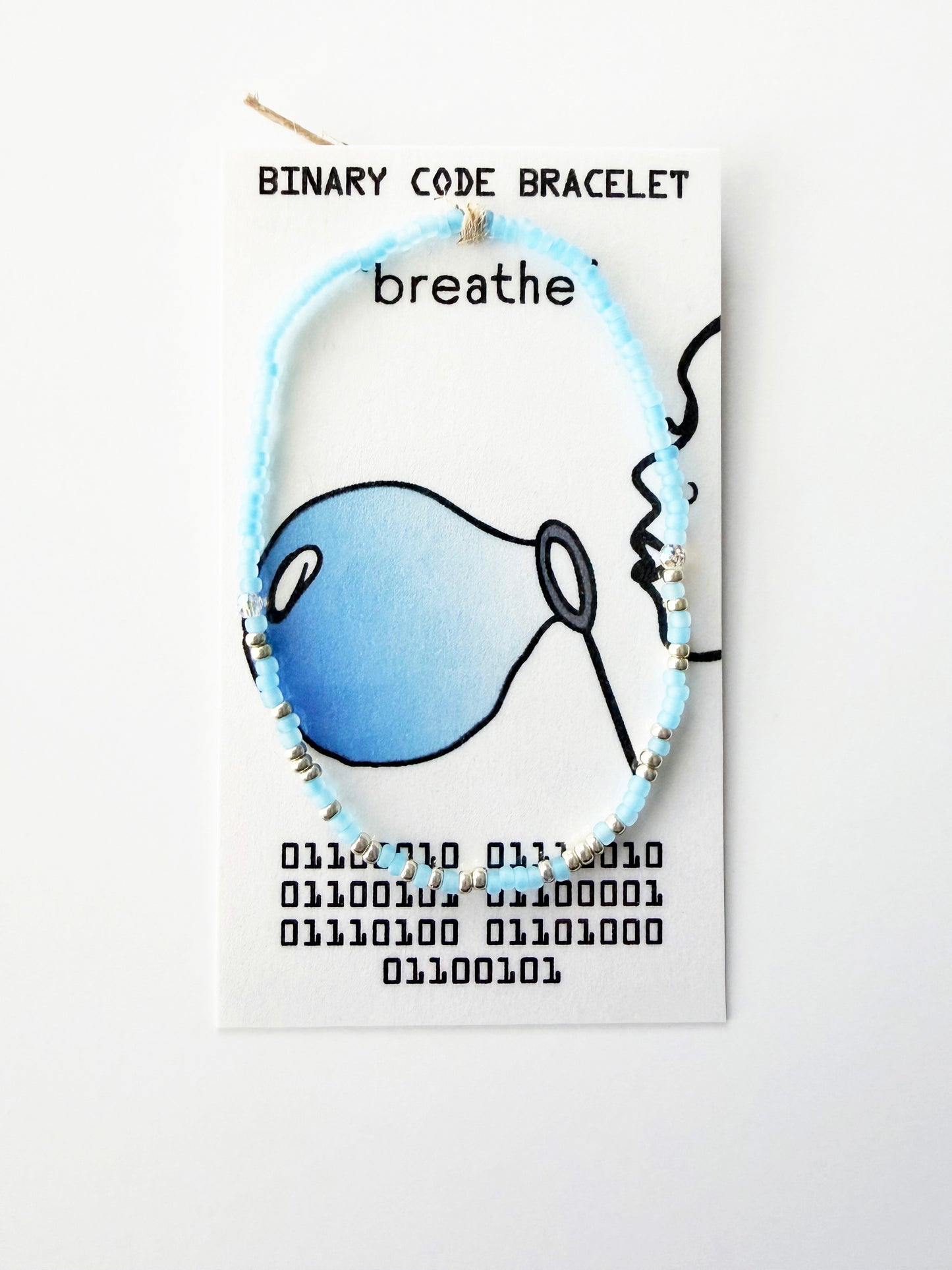 "breathe" Binary Code Bracelet