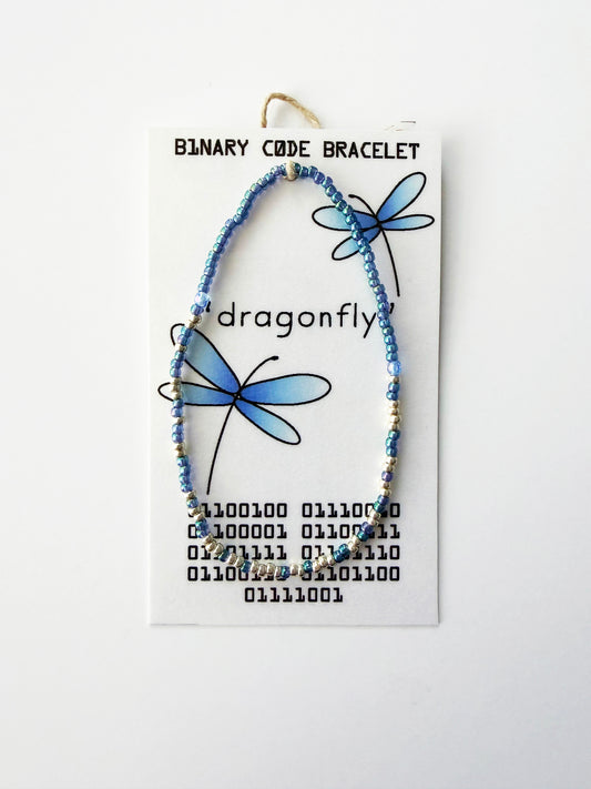 "dragonfly" Binary Code Bracelet