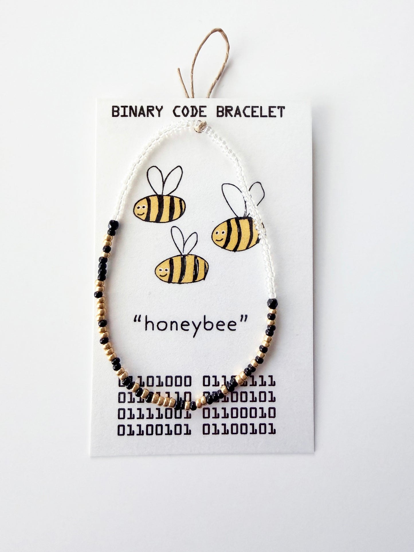 "honeybee" Binary Code Bracelet