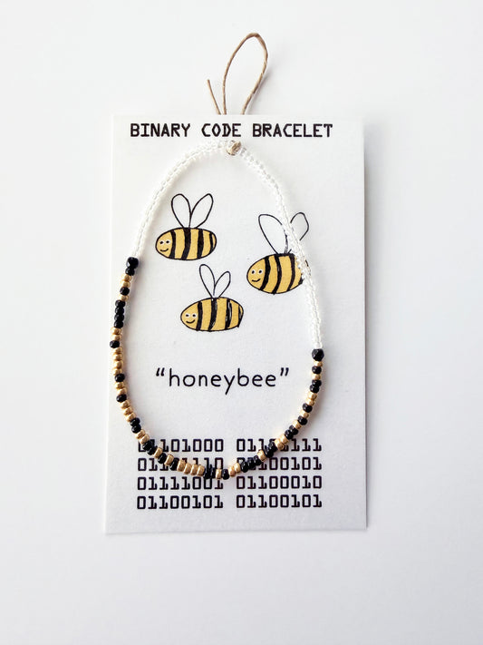 "honeybee" Binary Code Bracelet
