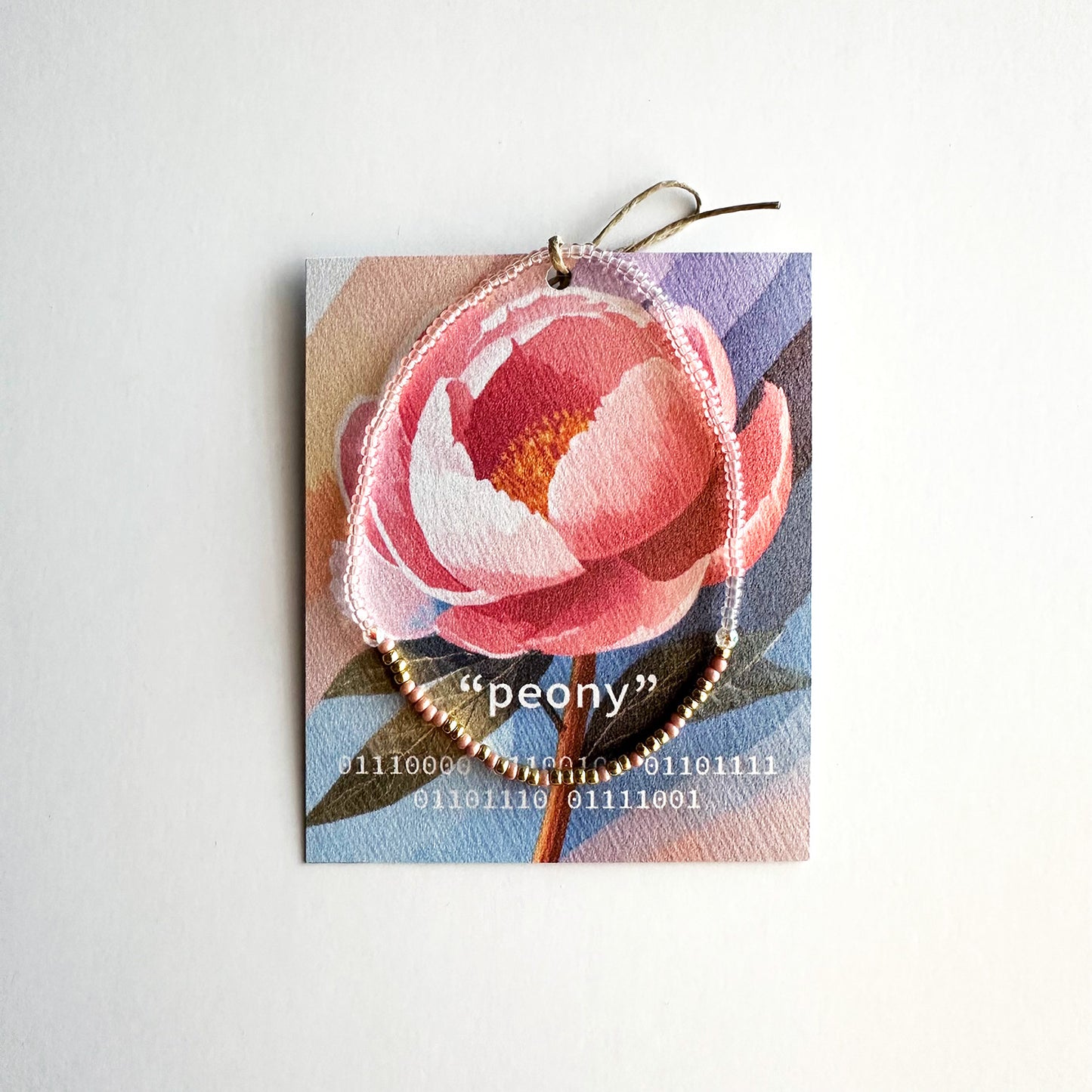 "peony" Binary Code Bracelet