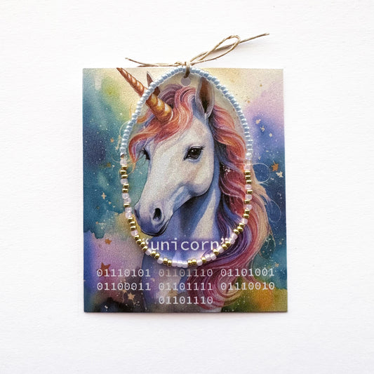 "unicorn" Binary Code Bracelet